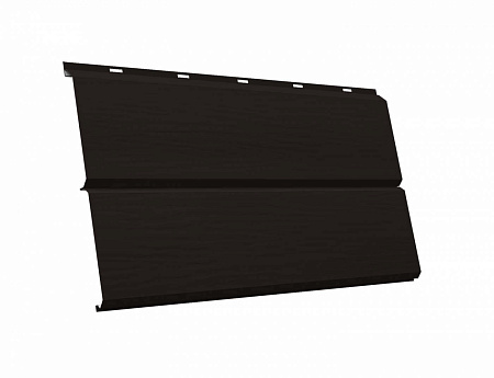 Металлический сайдинг Гранд Лайн / Grand Line профиль ЭкоБрус новый 3D, Drap ТХ 0.45 с пленкой, RAL 9005 черный