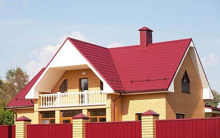 Металлочерепица Гранд Лайн / Grand Line, коллекция Classic, 0,5 Rooftop бархат Zn 180, цвет RAL 7016 (антрацитово-серый)