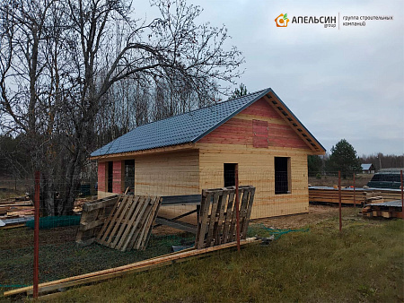 Монтаж металлочерепицы Grand Line + водосточная система пос. Аннино