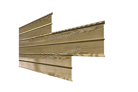 Металлический сайдинг Металл Профиль L брус XL Волна, 0.5 ECOSTEEL, сосна