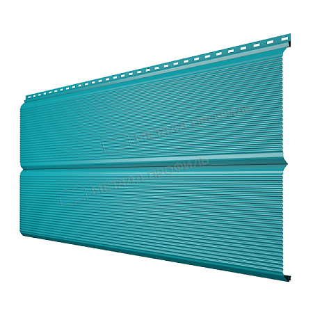 Металлический сайдинг Металл Профиль L брус XL Волна, 0.45 PE, RAL 5021 синяя вода
