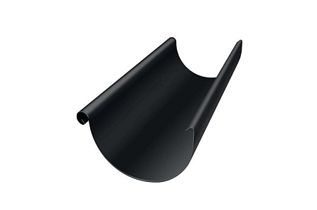 Желоб полукруглый D125/90 Grand Line PE Matt, 3.0 м, RAL 9005 черный
