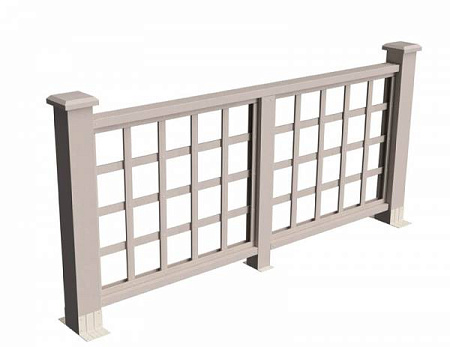 Секция ограждения Дувр GRINDERDECO, 2120х1075 мм, выбеленный дуб