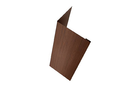 Нащельник 25х35 жалюзи (для калиток и ворот) Grand Line Milan,Tokyo, 0,45 Print Elite, Choco wood