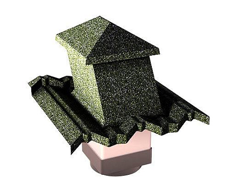 Вентиляционный выход Gerard G 15-45 (пластик), 150х150 мм, forest green (131)