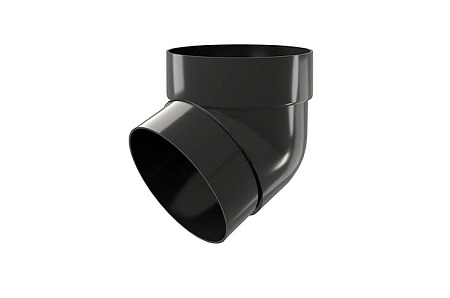 Колено трубы 67º ПВХ Grand Line 87 мм, RAL 9005 черный