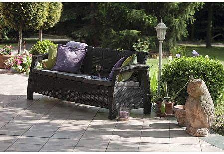 Диван трехместный Corfu love seat max Allibert (Аллиберт), цвет капучино