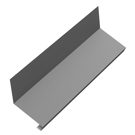 Планка примыкания нижнего к трубе Aquasystem AQUACLICK, 0.5 PE, Zn 140, 150х200х35х30, RAL 7024 темно-серый