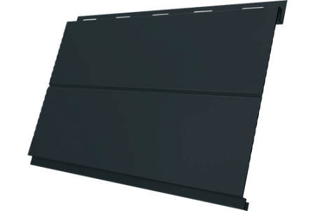 Металлический сайдинг Гранд Лайн / Grand Line профиль Вертикаль line, Velur 0.5 с пленкой, RAL 7016 (антрацитово-серый)