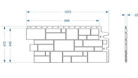 Фасадные панели Docke PREMIUM Burg, 946х445 мм, песчаный