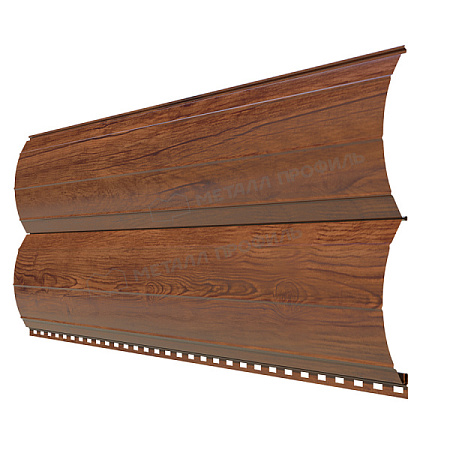Металлический сайдинг Металл Профиль Woodstock Накатка, 0.5 ECOSTEEL, мореный дуб