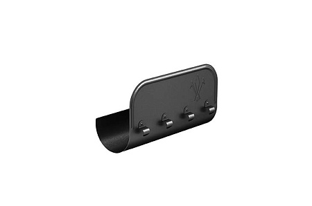 Ограничитель перелива прямой D125 Aquasystem PU Matt, 0,4 м, RAL 9005 черный