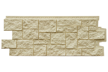 Фасадная панель Grand Line Classic, Дикий камень 1110х417 мм, бежевый