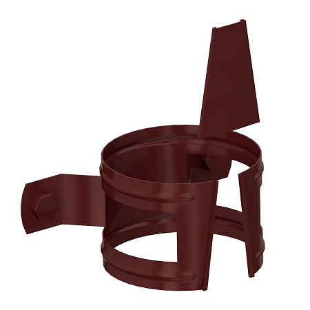 Держатель трубы D100 (на дерево) МЕТАЛЛ ПРОФИЛЬ Foramina PUR, цвет темно-красный (RAL 3005)