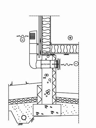 ROSS-дефлектор D125/135мм (110мм) Vilpe (Вилпе), черный