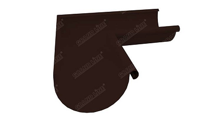 Угол желоба наружный 90º 150 мм Гранд Лайн Grand Line PU, цвет Ral 8017 (коричневый)