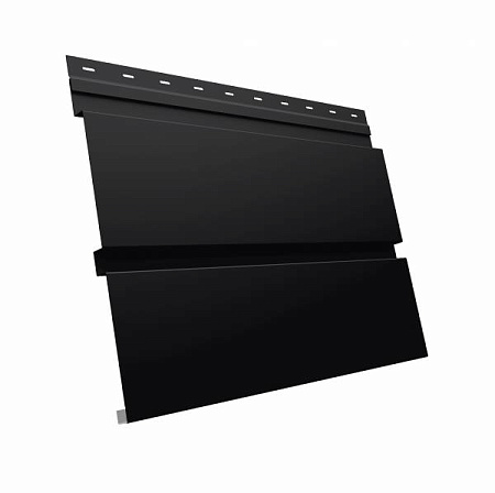 Металлический сайдинг Гранд Лайн / Grand Line профиль Квадро Брус, Drap 0.45, цвет Ral 9005 (черный янтарь)