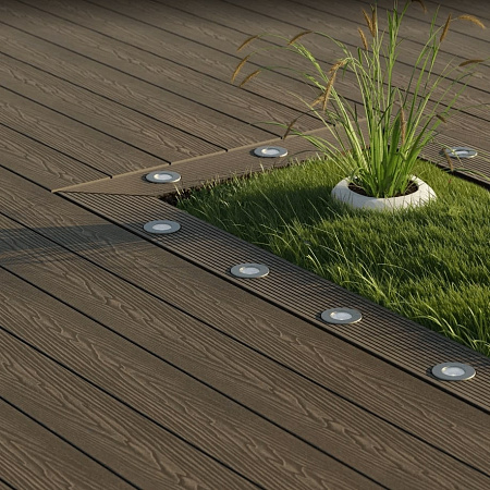 Террасная доска CM Decking Urban, 3000x150x24 мм, венге (Темный орех)