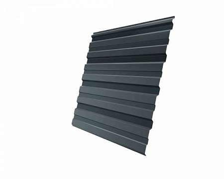 Профнастил С10R Гранд Лайн / Grand Line 0,45 Drap Zn 140, цвет RAL 7016 (антрацитово-серый)