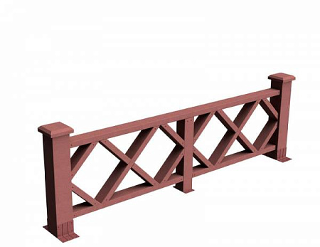 Секция ограждения Миллениум GRINDERDECO, 2104х715 мм, мербау Секция ограждения Миллениум GRINDERDECO, 2104х715 мм, мербау