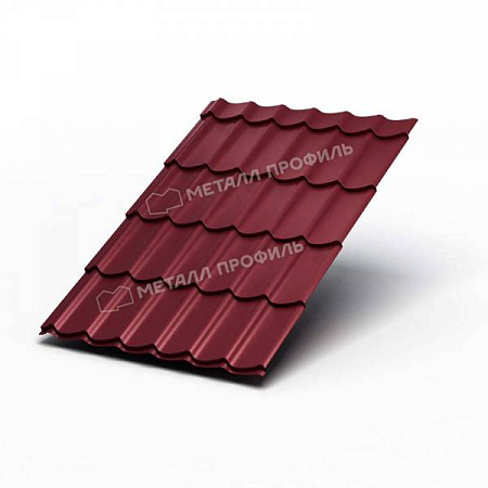 Металлочерепица Металл Профиль (Ламонтерра, Ламонтерра X, Макси), PURMAN 0.5, красное вино RAL3005