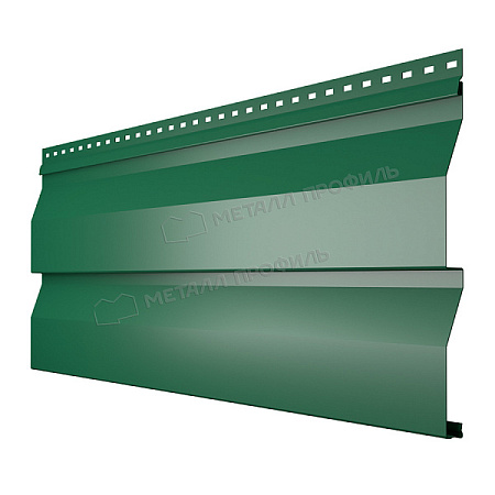 Металлический сайдинг Металл Профиль Корабельная доска, 0.5 PURMAN, RAL 6005 зеленый мох