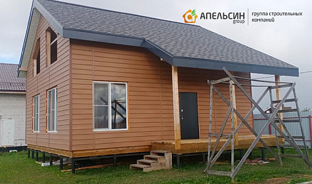 Монтаж фасада сайдингом Grand Line в пос. Глухово