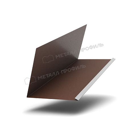 Планка примыкания верхняя к трубе FASTCLICK VALORI 0.5, 250х240х2000 Brown Планка примыкания верхняя к трубе FASTCLICK VALORI 0.5, 250х240х2000 Brown