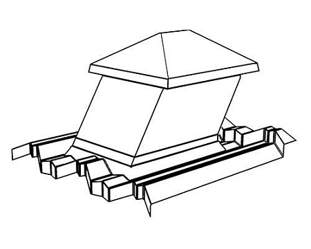 Вентиляционный выход Gerard G 15-45 (пластик), 150х150 мм, sapphire (281)