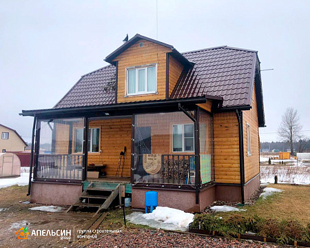 Монтаж фасада панелями Альта Профиль в д. Лопухинка