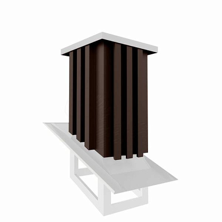 Кожух 4For Pipe Германия Кельн, 640х640 мм, PE, RAL 8017 коричневый