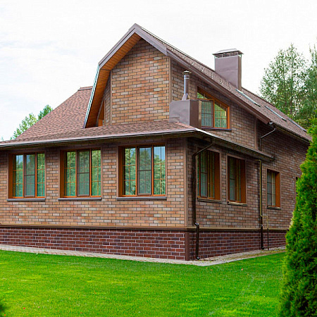 Фасадная плитка 1000х250 мм (2,5 кв.м/уп.) Технониколь Hauberk Кирпич, каталонский Фасадная плитка 1000х250 мм (2,5 кв.м/уп.) Технониколь Hauberk Кирпич, каталонский