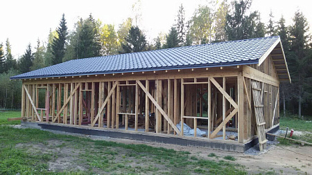 Металлочерепица Гранд Лайн / Grand Line, коллекция Kamea, 0,5 Satin Zn 140, цвет RAL 5005 (сигнально-синий)