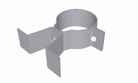 Охват гибкий на лапках D120 мм, Zn + порошк.покраска, цвет RAL 7004 (сигнально-серый)