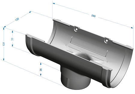 Воронка D120/85 мм Деке Премиум / Docke Premium, цвет пломбир (Ral 9003)