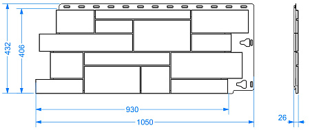Фасадные панели Docke STANDARD Сланец, 930х406 мм, шампери