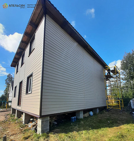 Монтаж фасада панелями Альта Профиль в КП Слобода Монтаж фасада панелями Альта Профиль в КП Слобода