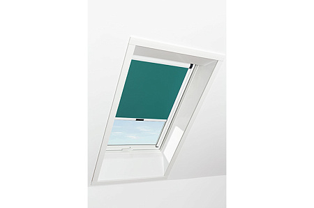 Штора рулонная затемняющая Roto ZRV M, 74x160, петрол