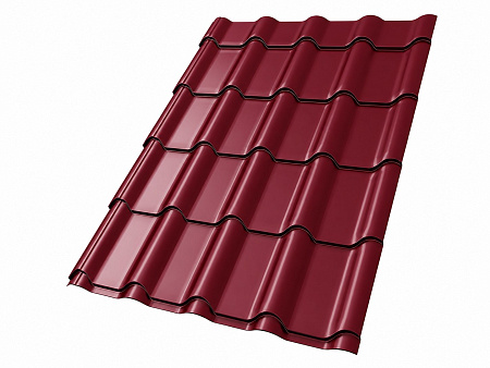 Профиль волновой "Камея" ("Kamea") 0,45 Drap ТХ RAL 3005 красное вино