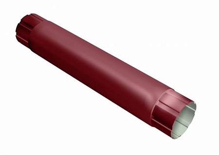 Труба круглая соединительная Optima Grand Line, 1.0 м, покрытие PE, RAL 3005 красное вино
