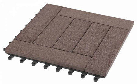 Садовый паркет Комфорт 6 GRINDERDECO ДПК, 300x300 мм, венге, упаковка 10 шт.