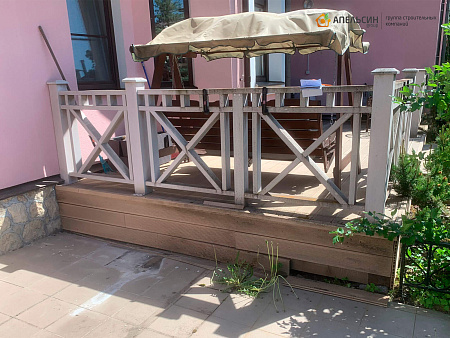Монтаж террасной доски CM Decking Natur в пос. Солнечное