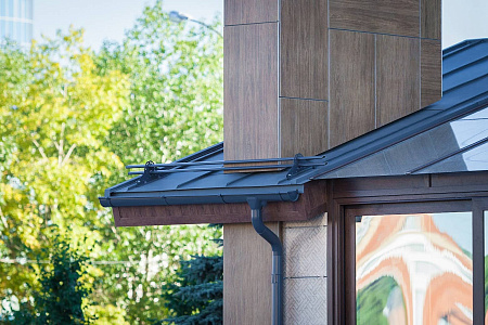 Фальц двойной стоячий Гранд Лайн / Grand Line, PE 0.45, цвет RAL 3003 (рубиново-красный) Фальц двойной стоячий Гранд Лайн / Grand Line, PE 0.45, цвет RAL 3003 (рубиново-красный)