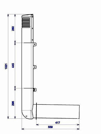 ROSS-дефлектор D125/135мм (110мм) Vilpe (Вилпе), черный