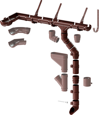Кронштейн желоба Docke LUX цвет шоколад (Ral 8019)