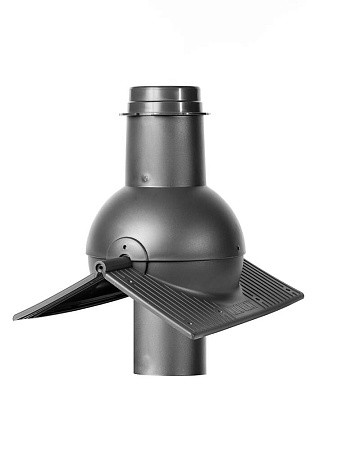 Выход канализации коньковый Krovent Pipe-cone, серый