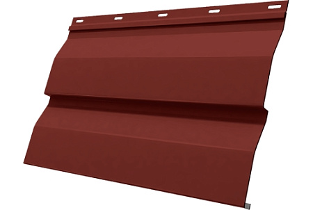 Металлический сайдинг Гранд Лайн / Grand Line профиль Корабельная доска, PE 0.45, цвет Ral 3009 (оксидно-красный)