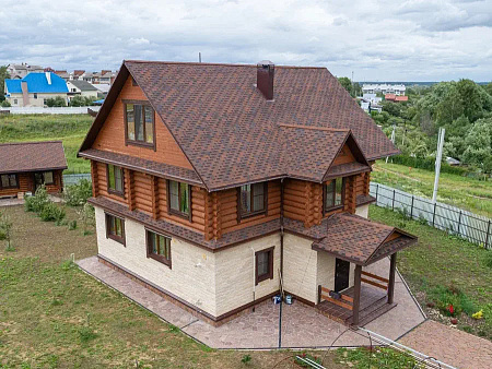 Гибкая черепица Технониколь Shinglas Ультра Фокстрот, кедр, 3 м2/упак