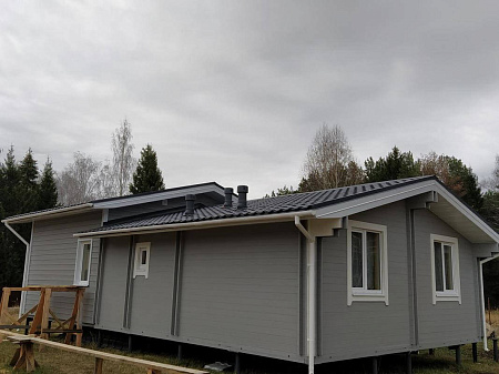 Металлочерепица Гранд Лайн / Grand Line, коллекция Kredo, 0,5 Satin Zn 140, цвет RAL 7024 (мокрый асфальт)