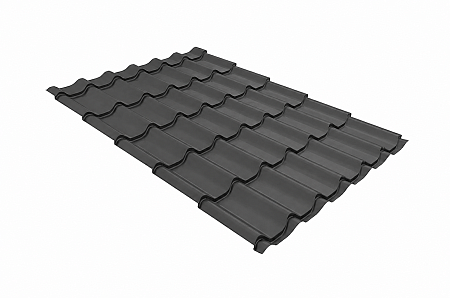 Профиль волновой Классик ("Classic") 0,5 GreenCoat Pural БТ матовый RR2H3 (RAL 7016 антрацитово-серый)